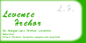 levente hrehor business card